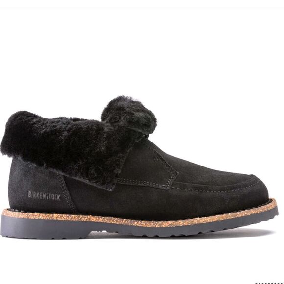 NWT Birkenstock Bakki Suede Leather Bootie Cork Sole Slip On Shoe Narrow Furry - Picture 4 of 14